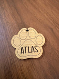 Paw Key Chain Tag